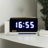 SANEC Dijital Led Duvar ve Masa Saati - Beyaz (Kasa Ölçüleri: 7x17 cm)