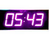 SANEC Dijital Led Duvar ve Masa Saati Derece ve Nem - Pembe (Kasa Ölçüsü: 16x40 cm)