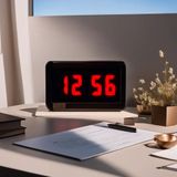 SANEC Dijital Led Duvar ve Masa Saati - Kırmızı (Kasa Ölçüleri: 7x17 cm)