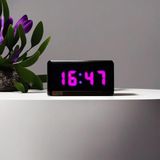 SANEC Dijital Led Duvar ve Masa Saati - Mor (Kasa Ölçüsü: 15x37 cm)