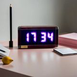 SANEC Dijital Led Duvar ve Masa Saati - Pembe (Kasa Ölçüleri: 7x17 cm)