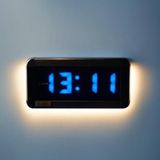 SANEC Dijital Led Duvar ve Masa Saati - Turkuaz (Kasa Ölçüleri: 7x17 cm)