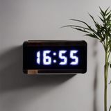 SANEC Dijital Led Duvar ve Masa Saati ve Derece - Beyaz (Kasa Ölçüleri: 7x17 cm)