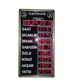 SANEC Ezan Okuyan Cami Namaz Vakitmatik (Kasa Ölçüsü: 29x52 cm)