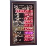 SANEC Ezan Okuyan Dekoratif Cami Namaz Saati (Vakitmatik) (Kasa Ölçüsü: 34x57 cm)