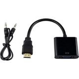 Sanec HDMI To VGA Dönüştürücü + Ses Kablosu Siyah - Standart