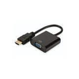 Sanec HDMI To VGA Kablo Çevirici Dönüştürücü Görüntü Siyah