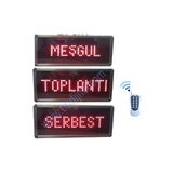 Sanec Kumandalı Meşgul Tabelası Kasa Ölçüsü 13 x 27 cm