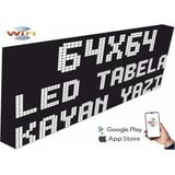 SANEC Led Tabela 64x64cm Tek Taraflı Beyaz Kayan Yazı-Wifi