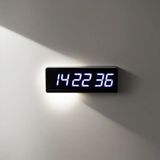 SANEC Saniyeli Dijital Led Duvar ve Masa Saat Derece ve Nem - Beyaz (Kasa Ölçüsü: 12x35 cm)