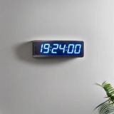 SANEC Saniyeli Dijital Led Duvar ve Masa Saat ve Derece - Turkuaz (Kasa Ölçüsü: 15x50 cm)