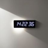 SANEC Saniyeli Dijital Led Duvar ve Masa Saati - Beyaz (Kasa Ölçüsü: 12x35 cm)