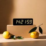 SANEC Saniyeli Dijital Led Duvar ve Masa Saati - Sarı (Kasa Ölçüsü: 15x50 cm)