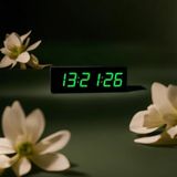 SANEC Saniyeli Dijital Led Duvar ve Masa Saati - Yeşil (Kasa Ölçüsü: 16x65 cm)