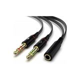 SANEC Tek Girişli Kulaklığı Bilgisayara Bağlama, Kulaklık ve Mikrofon Ayırıcı, 1 Dişi 2 Ekek 3.5mm Jak Mik