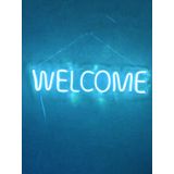 SANEC Welcome Neon Led Duvar Dekoru Aydınlatması Neon Led Tabela
