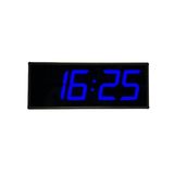 SANEC WiFi Senkronize Dijital LED Duvar ve Masa Saati – Otomatik İnternet Saat Ayarlı, Mavi LED, 15x37 cm