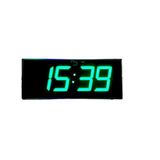 SANEC WiFi Senkronize Dijital LED Duvar ve Masa Saati – Otomatik İnternet Saat Ayarlı, Yeşil LED, 16x40 cm