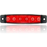 Sanel 24V Üniversal Parmak Kırmızı LED Basamak 6 LED Model SBB24R6 Su Geçirmez Özellik