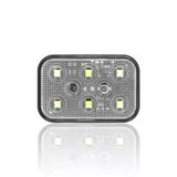 Sanel Animasyonlu 12-24V Universal Kare 6 Led Dış Mekan Uyumlu Beyaz SBDF6W