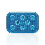 Sanel SBD24B6 Dış Makan Uyumlu Mavi 24V Üniversal Kare 6 Led Aydınlatma