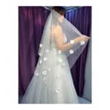 sanem moda 3 Boyutlu Gelin Duvağı Çift Kat 60-100 cm