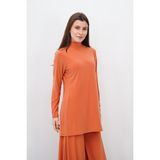 Sanem Tekstil Dik Yaka Sandy Tunik-Kayısı