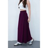 Sanem Tekstil Maxi Etek Sandy-Vişne - 2XL