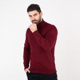 San&fa Boğazlı Slimfit Erkek Triko Kazak - M - Bordo