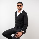San&fa Slimfit Erkek Triko Hırka - XL - Siyah