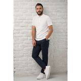 San&fa Slimfit Fermuar Kapamalı Rayon Kumaş Likralı Polo Yaka T-Shirt - Beyaz