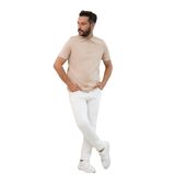 San&Fa Slimfit Fermuar Kapamalı Rayon Kumaş Likralı Polo Yaka T-shirt