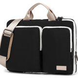 SANFAN MacBook Pro 16" ve 15"-15.6" Dizüstü Bilgisayar için 360° Koruyucu Dizüstü Bilgisayar Omuz Çantası Kılıf (Siyah)