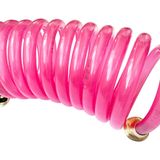 SANFU EVA Geri Dönüşümlü Bahçe Su Hortumu 3/8 "ID x 10ft Premium 3/4" İnç Pirinç Bağlantı Parçaları Geri Çekilebilir, Esnek, Döner Dişi, Açık Hava Veranda Hortumu Deniz ve Tekne, Şeffaf Pembe (10')