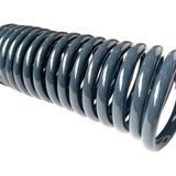 SANFU PU Geri Tepme Bahçe Su Hortumu 3/8 "ID x 15ft Premium 3/4" İnç Pirinç Bağlantı Elemanları Geri Çekilebilir, Döner Dişi, Açık Hava Veranda Hortumu Deniz ve Tekne, Gri (15')