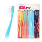 SANGSI EMBOSSED TOOTHBRUSH kabartmalı kıl diş fırçası, yetişkinler için yumuşak diş fırçaları - hassas diş ve diş eti bakımı - mükemmel seyahat şartları - kabarcık kabarcık pop 4'lü paket