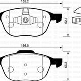 SANGSIN ÖN FREN BALATA MAZDA 3 BK 03-09 / FORD FOCUS II 04-18 / C-MAX 07-19 / KUGA 08- / VOLVO V40 19- / S40 04-12