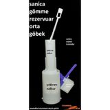 Sanica Gömme Rezervuar Orta Göbek Klozet İç Takım Sanika Çubuklu Beyaz