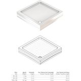 Sanica Magna Kare 80 X 80 20 Cm Yükseklik Duş Teknesi