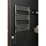 Sanica Pro 12 Borulu Krom Parlak Çelik Elektrikli Havlupan 500 X 800 Mm