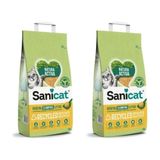 Sanicat 2x10 lt Natura Activa Topaklanan Kokusuz Doğal Kedi Kumu
