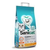 Sanicat - Beyaz Topaklanan Kedi Kumu - Vanilya ve Mandalina Kokulu | Koku Kontrolü Garantili Doğal minerallerden Üretilmiştir | 10 L Kapasite