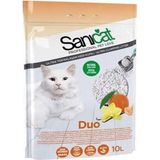 Sanicat Duo 10 Lt Narenciye Kokulu Topaklaşan Kedi Kumu İnce Taneli Temiz Kullanım