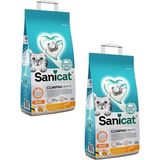 Sanicat Duo Çift Aromalı Mandalina Ve Vanilyalı Doğal Kedi Kumu 2
