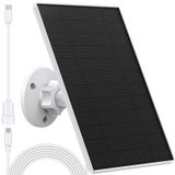 SANKABA Eufy Kamera için Güneş Paneli, Eufy E, 2C/2C Pro, 2/2Pro, E20/E40, Solo, SoloCam Spot Işığı, IP65 Suya Dayanıklı USB-C Güneş Paneli Şarj Cihazı, Mikro USB Konektörü ve Kauçuk Fişli Eufy için