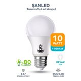 ŞANLED 10W Tasarruflu Beyaz Renk Led Ampul-1-2-4-6-10-50-100 Adettir