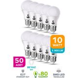 ŞANLED 10W Tasarruflu Beyaz Renk LED Ampul-50 Adettir - 50 Adet