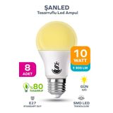 ŞANLED 10W Tasarruflu Gün Işığı Led Ampul-1-2-4-6-8-10-50-100 Adettir