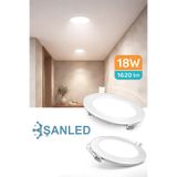 ŞANLED 18w tasarruflu led Yuvarlak Beyaz/Gün Işık Sıva Altı Slim Panel Tavan Aydınlatma Armatürü (BEYAZ-50 ADET)