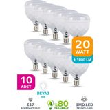 ŞANLED 20W Tasarruflu E27 Beyaz Renk Torch LED Ampul-10 Adettir